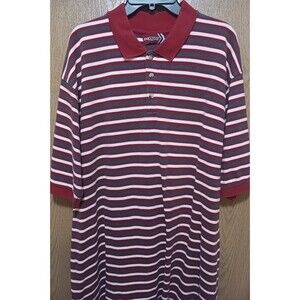 (2)Polo Shirts (Red/White-Size-4XL-Fits like Size-3XL)-(1-White/Blue-3XL)-$30.00